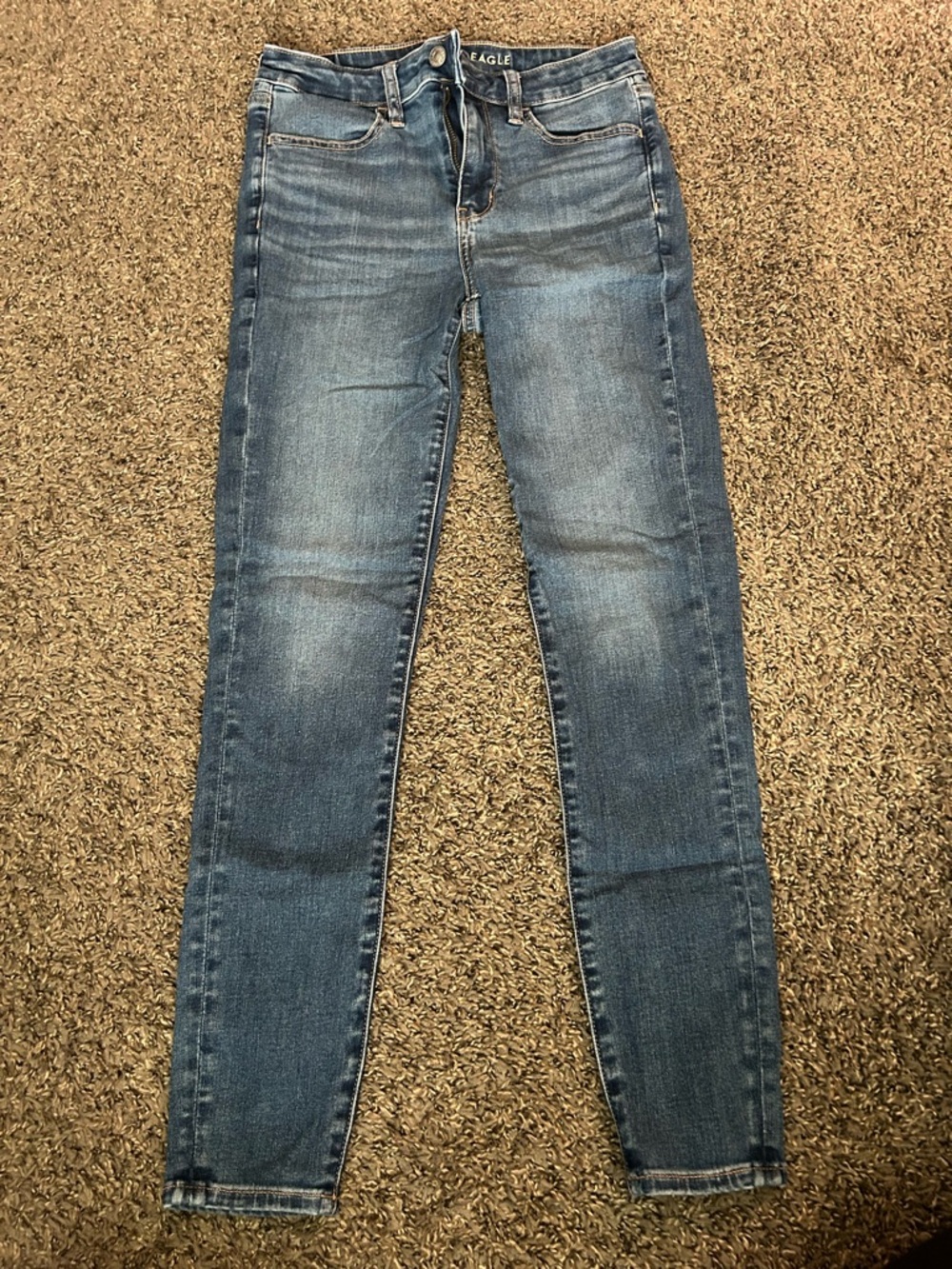American Eagle Outfitters Women’s Mid Wash Jeggings - Blue